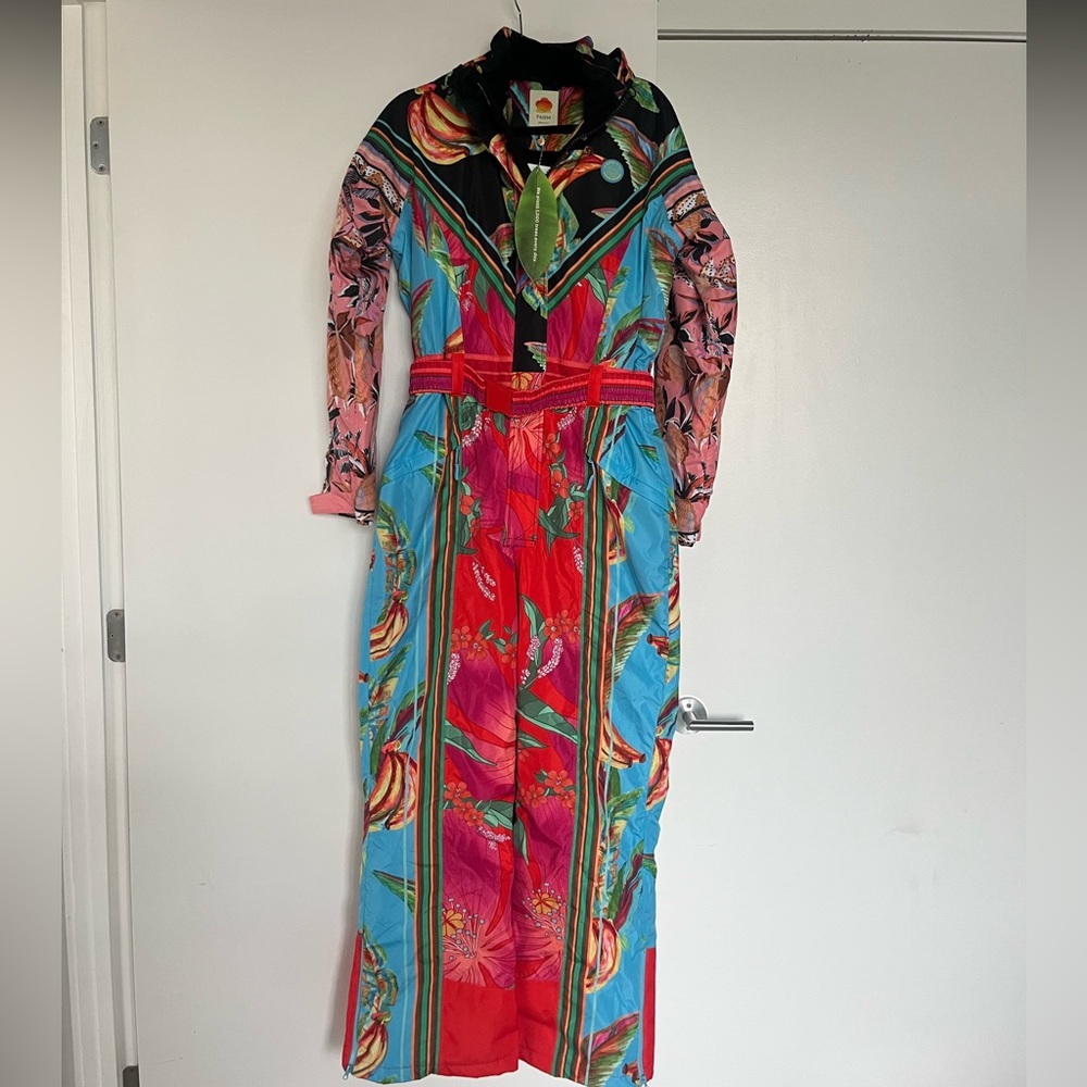 Farm Rio Mixed Scarves Ski Jumpsuit (Brand New) (L)
